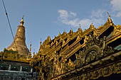 Yangon Myanmar. Shwedagon Pagoda (the Golden Stupa). Details of the southern stairway. 